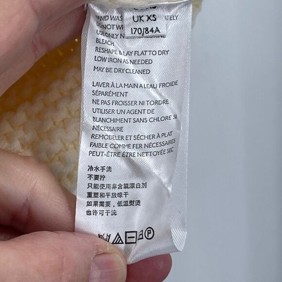 Free People Cream Dream Cable Knit Oversized Fisherman Sweater Size XS - Picture 4 of 6